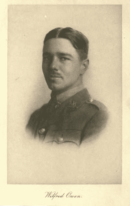 Wilfred Owen in military uniform, photographed in 1916