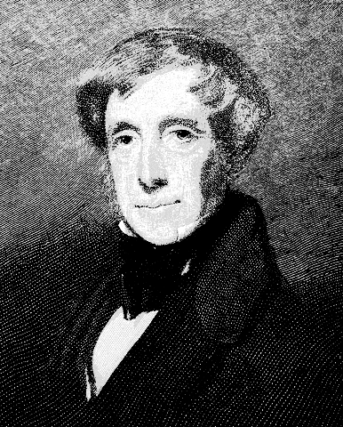 Portrait of Clement Clarke Moore, the New York scholar credited with A Visit from St. Nicholas